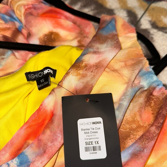 Fashion Nova Bianka tie dye midi dress - Picture 2 of 2